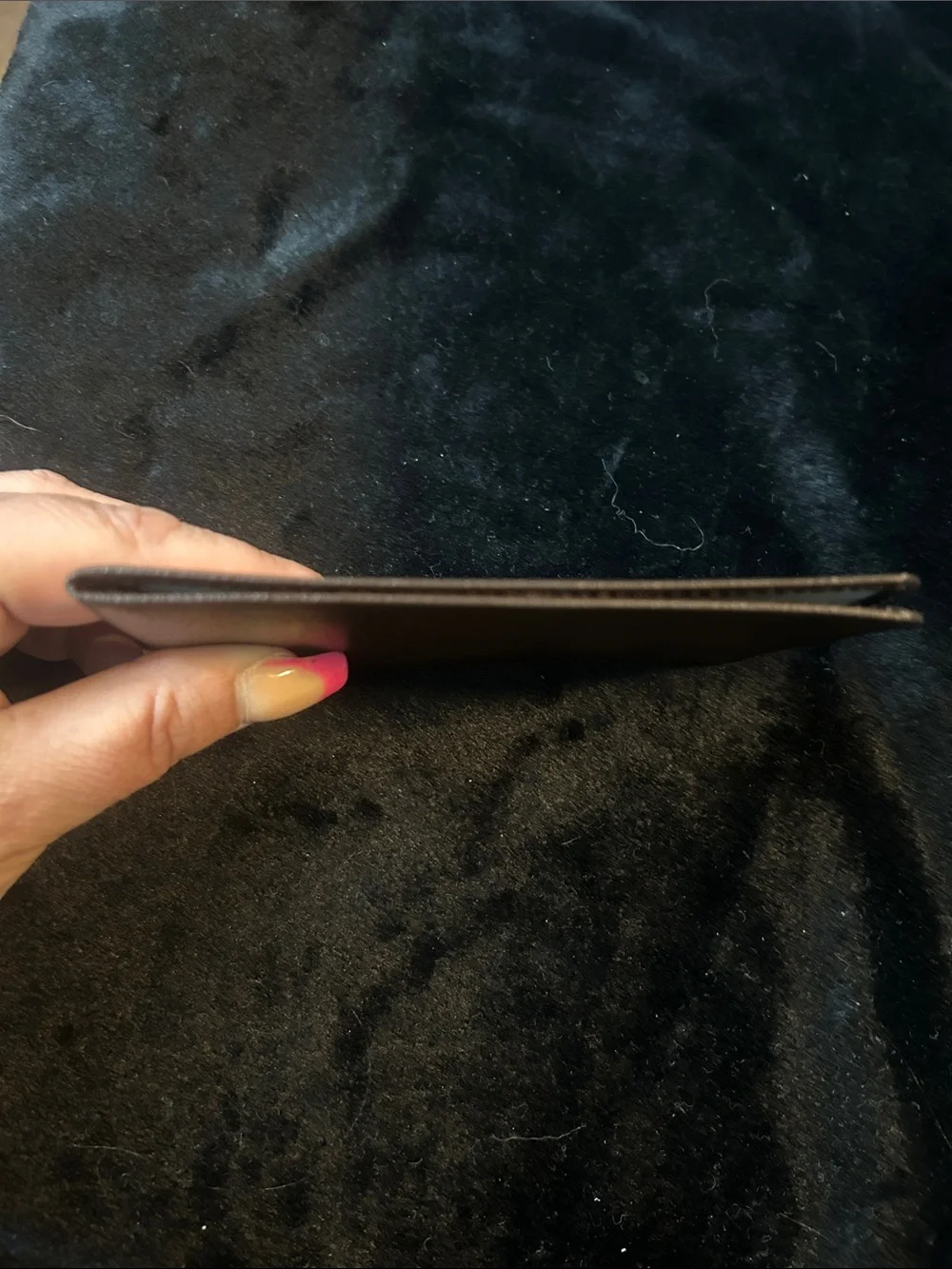 Louis Vuitton Brown Taiga Textured Leather Card Holder NWOT